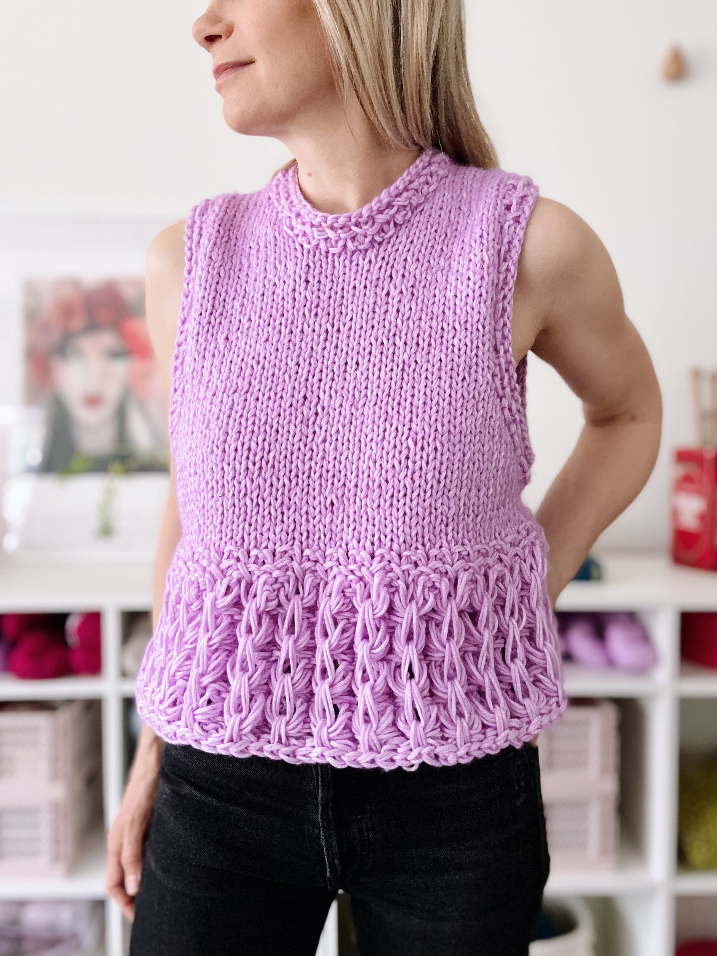 Standard Custom Ruka's Custom Ruka Orchid Vest – Ruka Knitwear